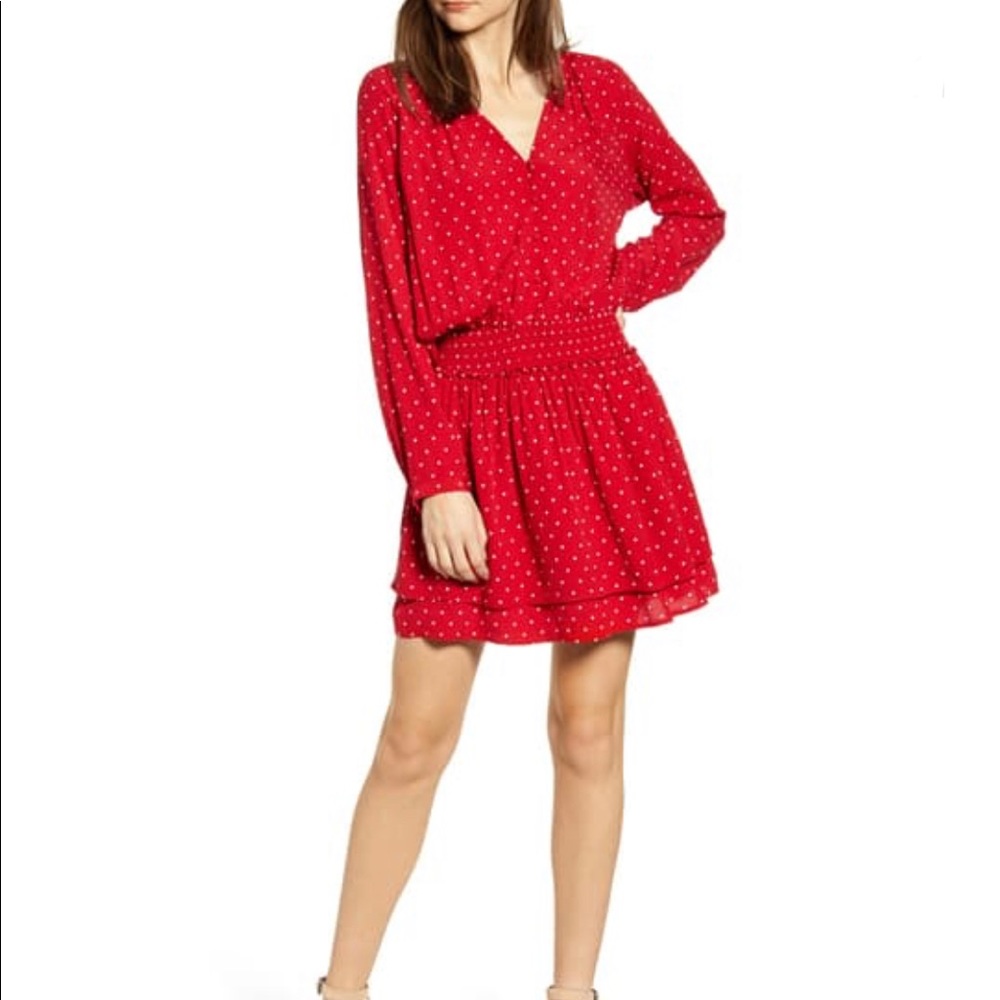 Rails || Jasmine Dress in Scarlett White Mini Dots